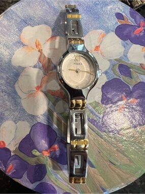 Timex Two-Tone Silver and Gold Women's Bracelet Watch
